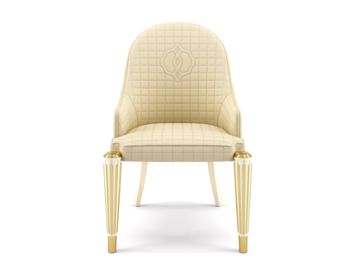OPHELIA - Upholstered leather chair with armrests by BRUNO ZAMPA - view 2